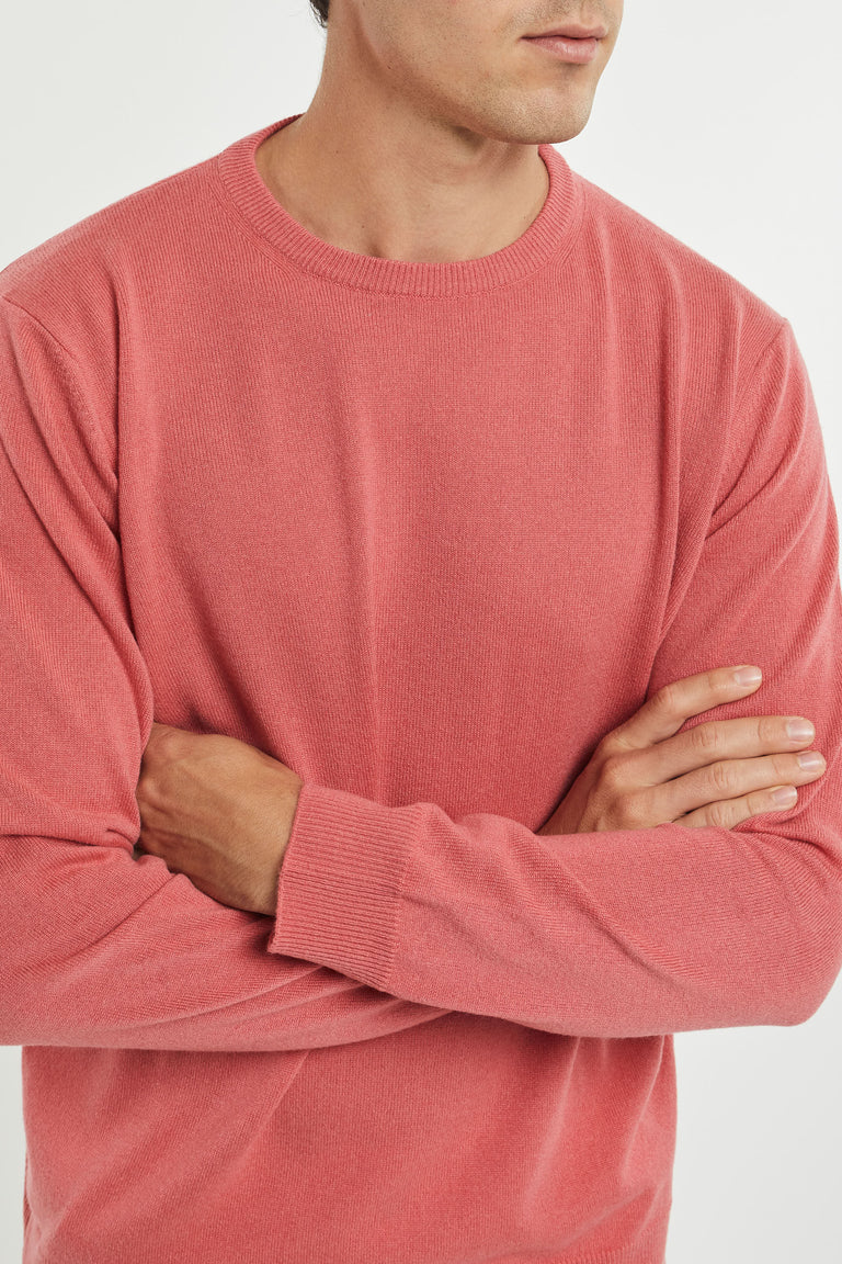 Girocollo in cashmere rosa