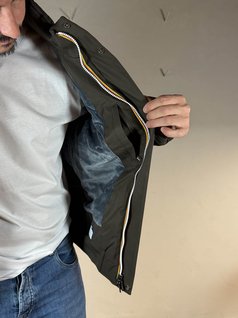 K-way Amaury twill marmotta black olive