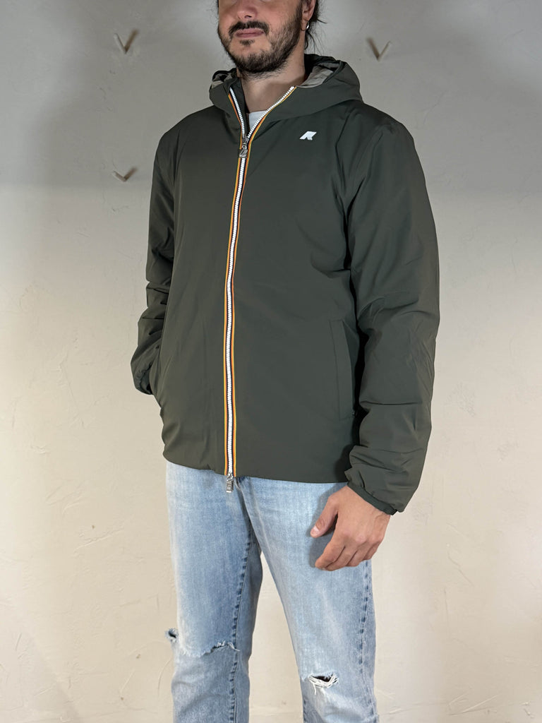 K-way Jack st warm double reversibile green