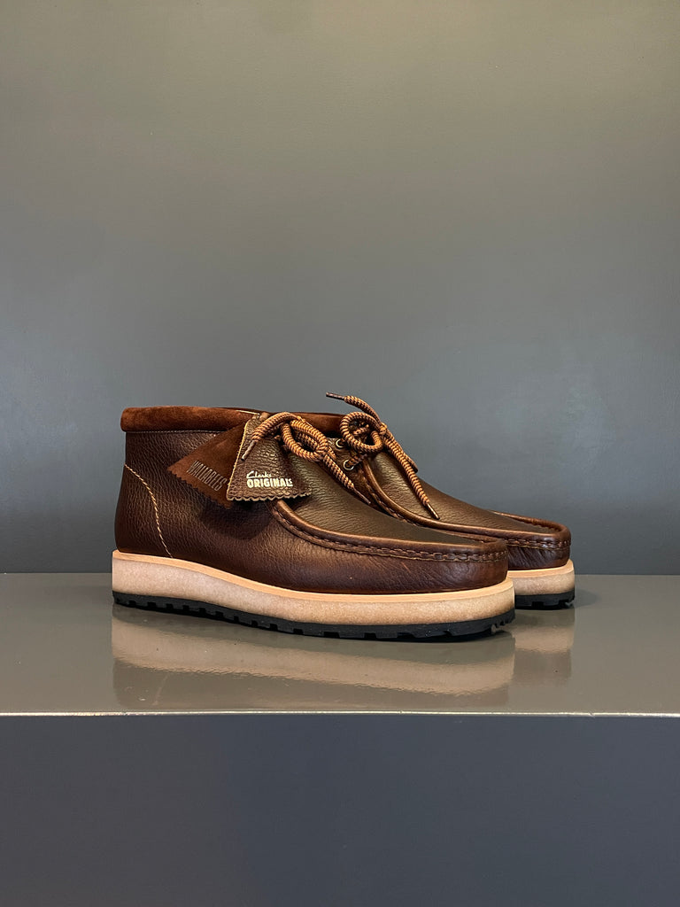 Clarks Wallabee Scout Dark Tan Lea