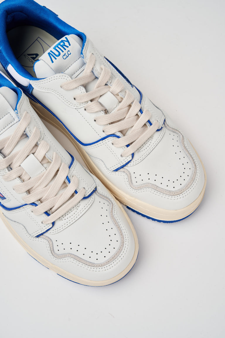 CLC Sneakers in pelle bianca e blu
