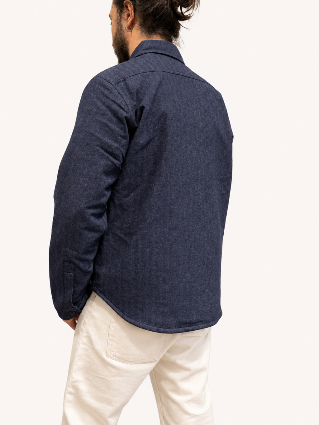 Chesapeake's HBT Wool Padded Shirt - Navy