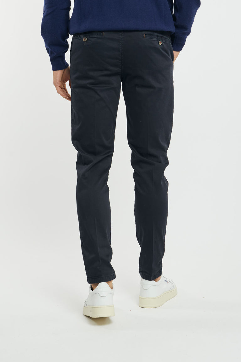 Pantalone chinos slim raso blu 233151-3