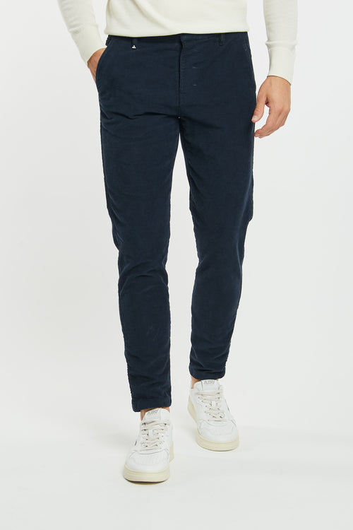 Pantalone in velluto blu 233211-3