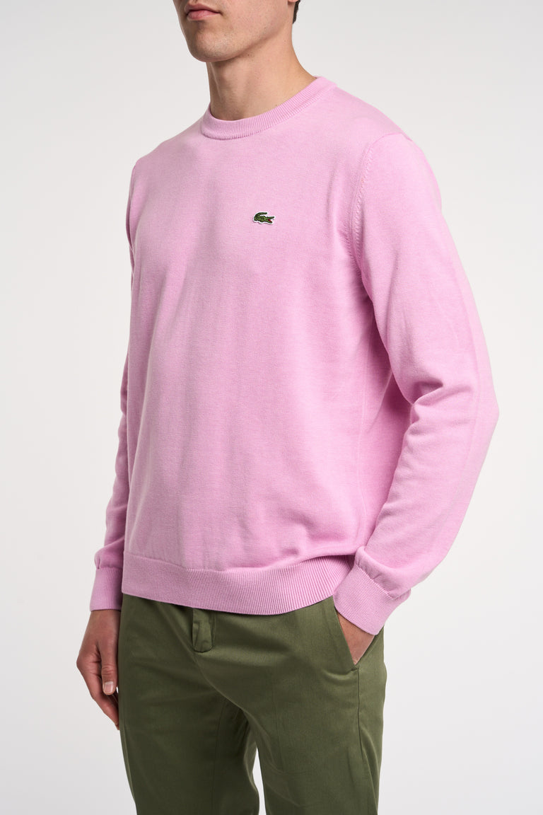 Lacoste maglia girocollo in cotone AH0128 00 IXV rosa