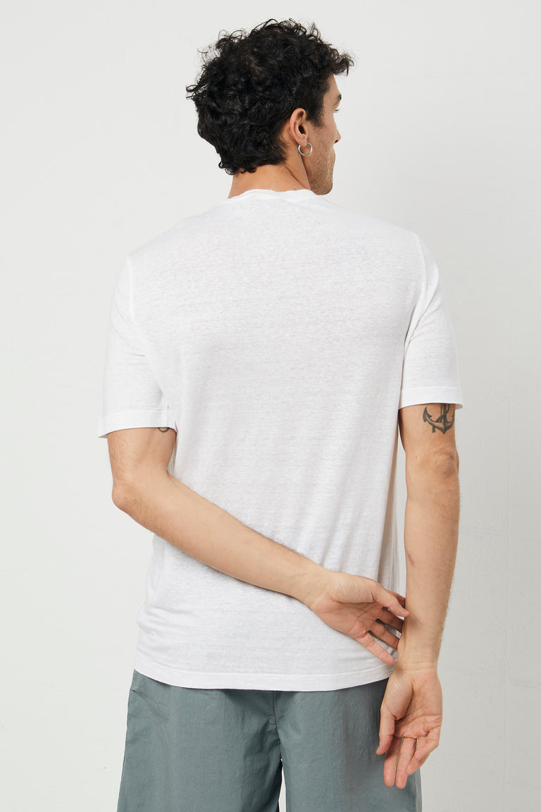 T-shirt in lino bianca