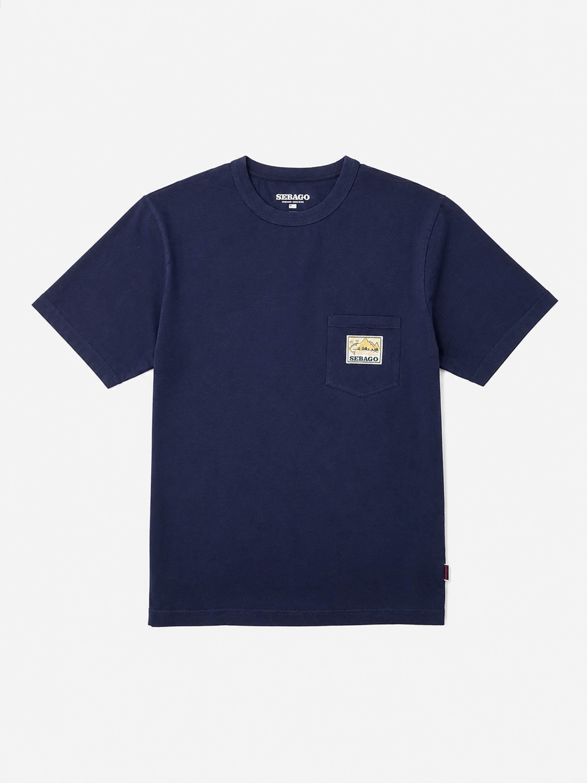 Sebago t-shirt in cotone con taschino - Union River Uni
