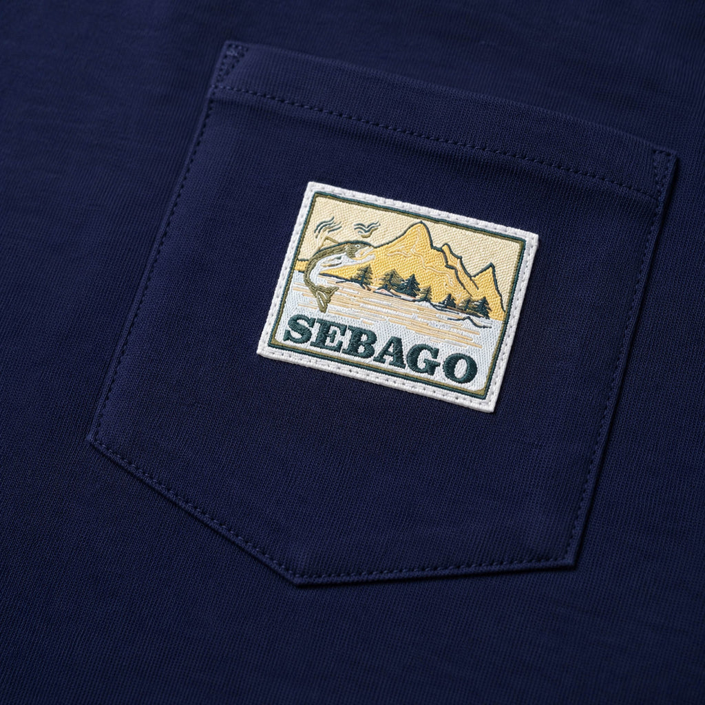 Sebago t-shirt in cotone con taschino - Union River Uni