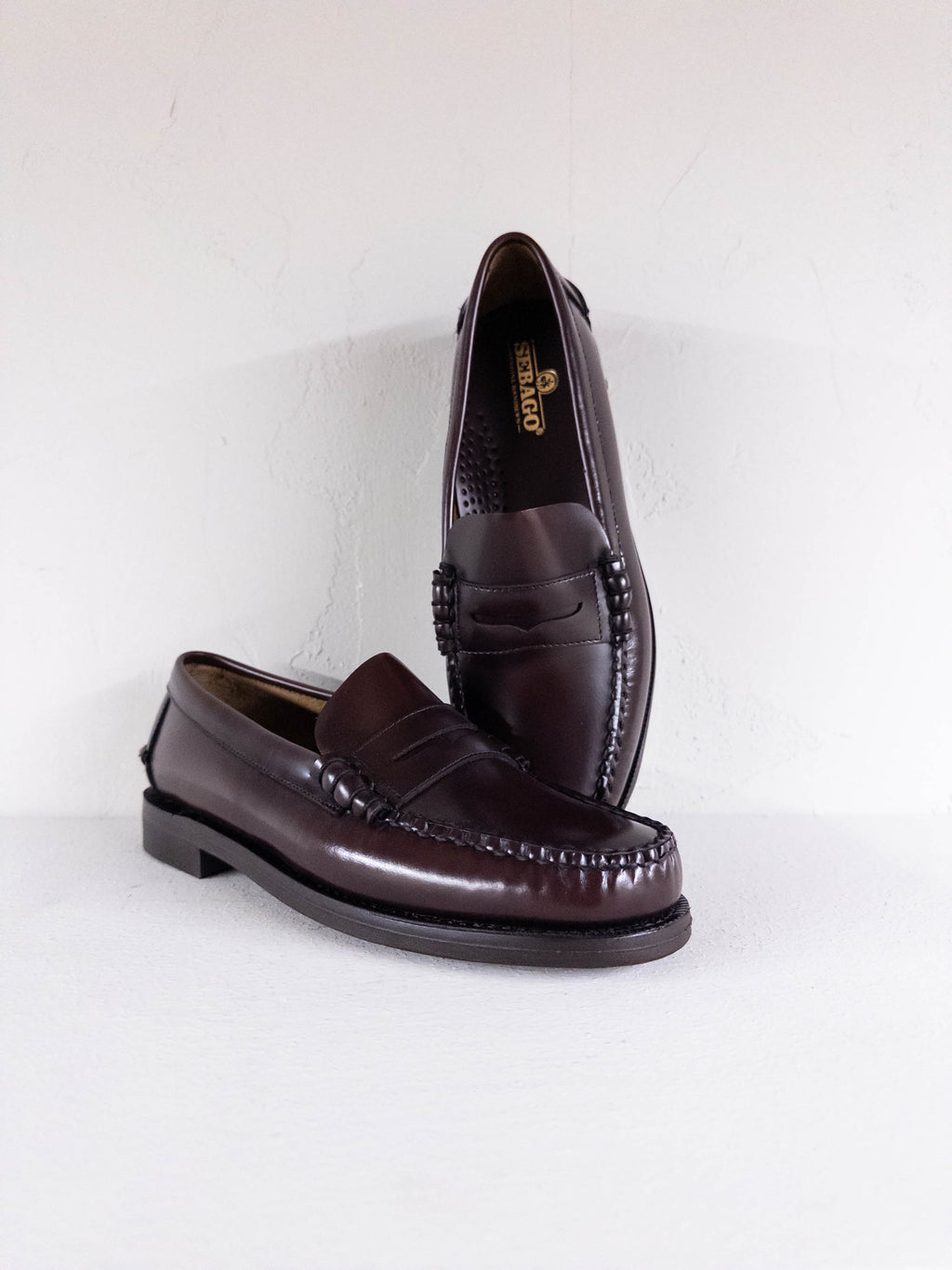Sebago Classic Dan mocassini slip on brown burgundy
