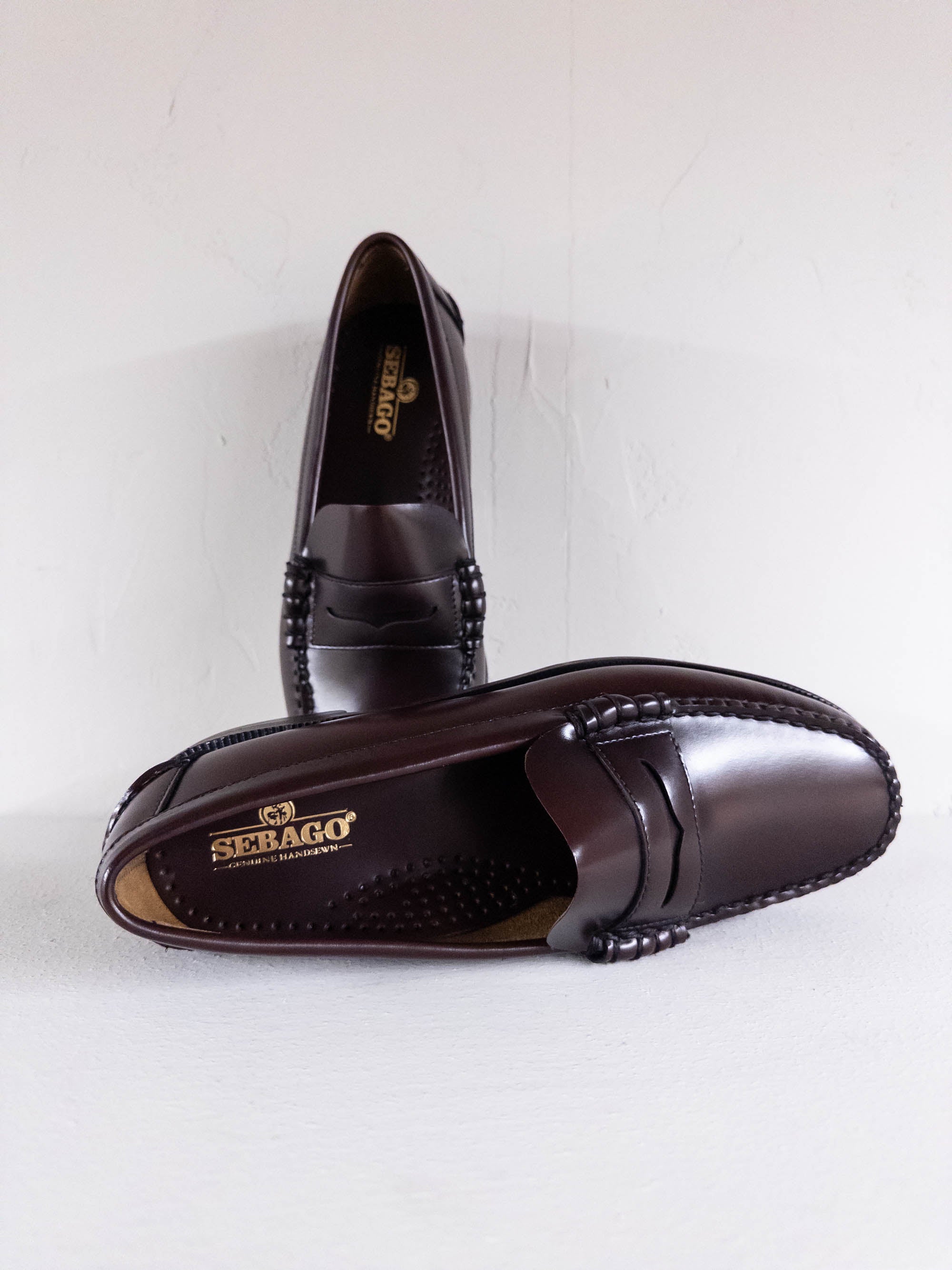 Sebago Classic Dan mocassini slip on brown burgundy