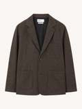 Universal Works giacca due bottoni in tweed riciclato - Brown
