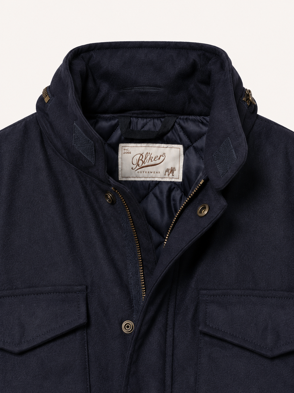 Bl'lker Fiel Jacket in lana Travis - Navy blue