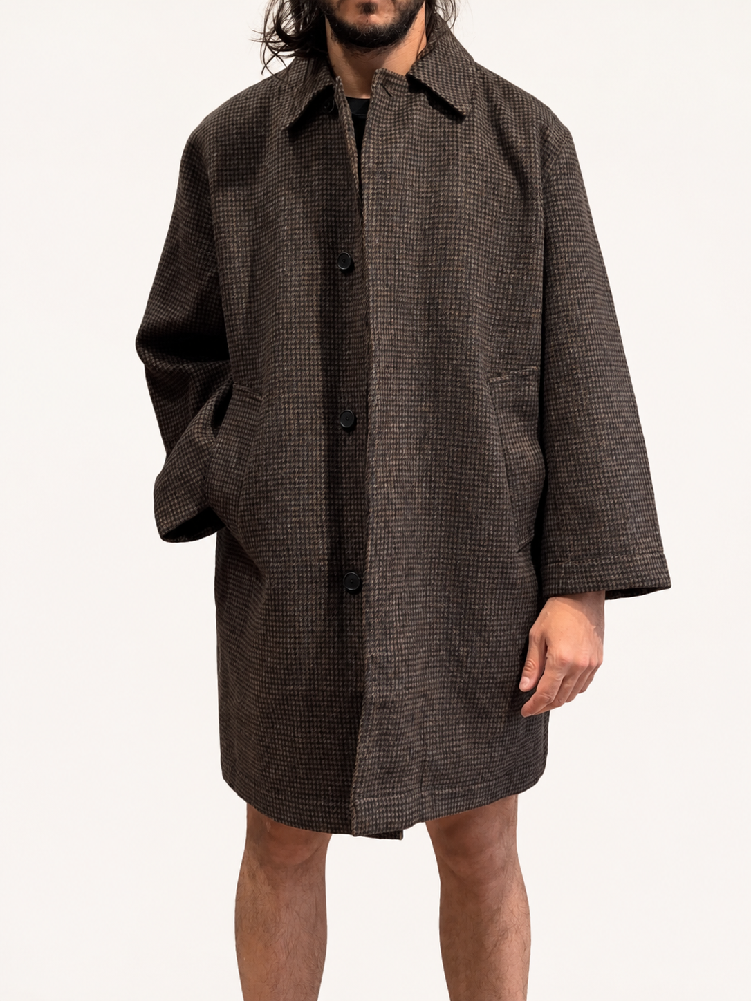Universal Works Cappotto in tweed misto lana