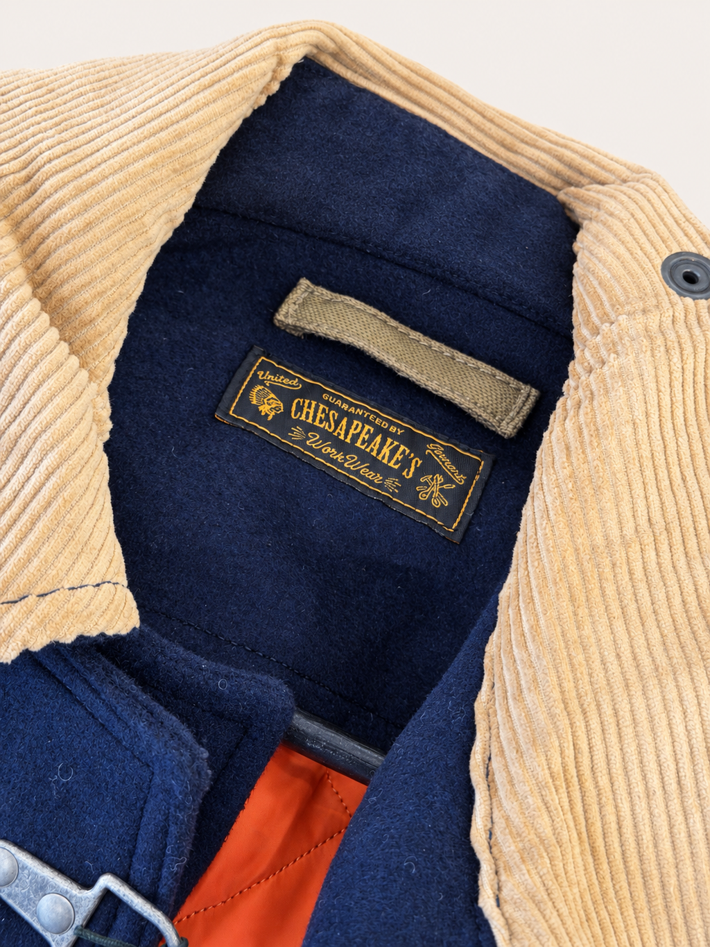 Chesapeake's Giacca fireman bedford Wool Check - Navy Blue