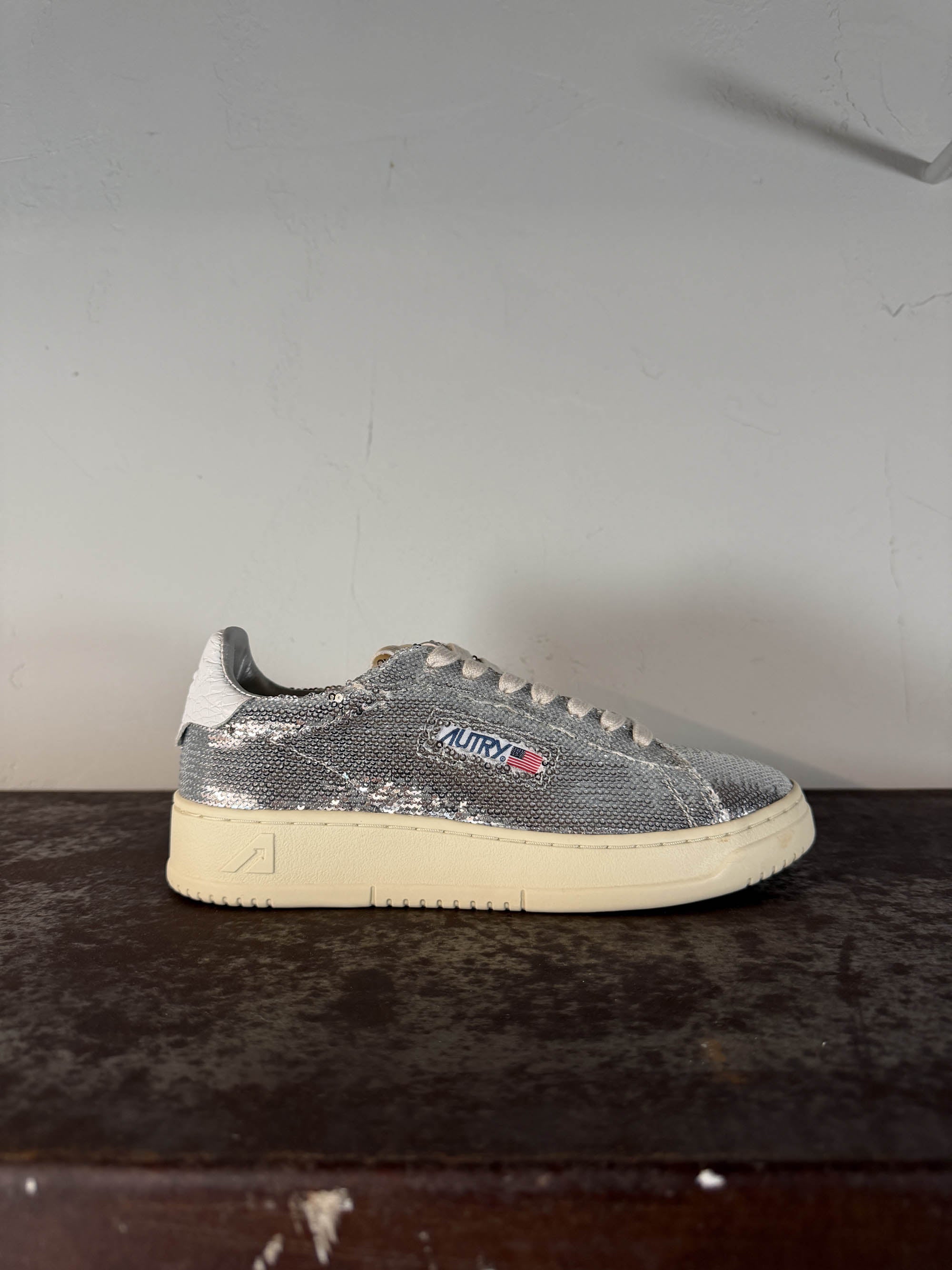 Autry sneakers ADLW TI05 sparkling argento bianco