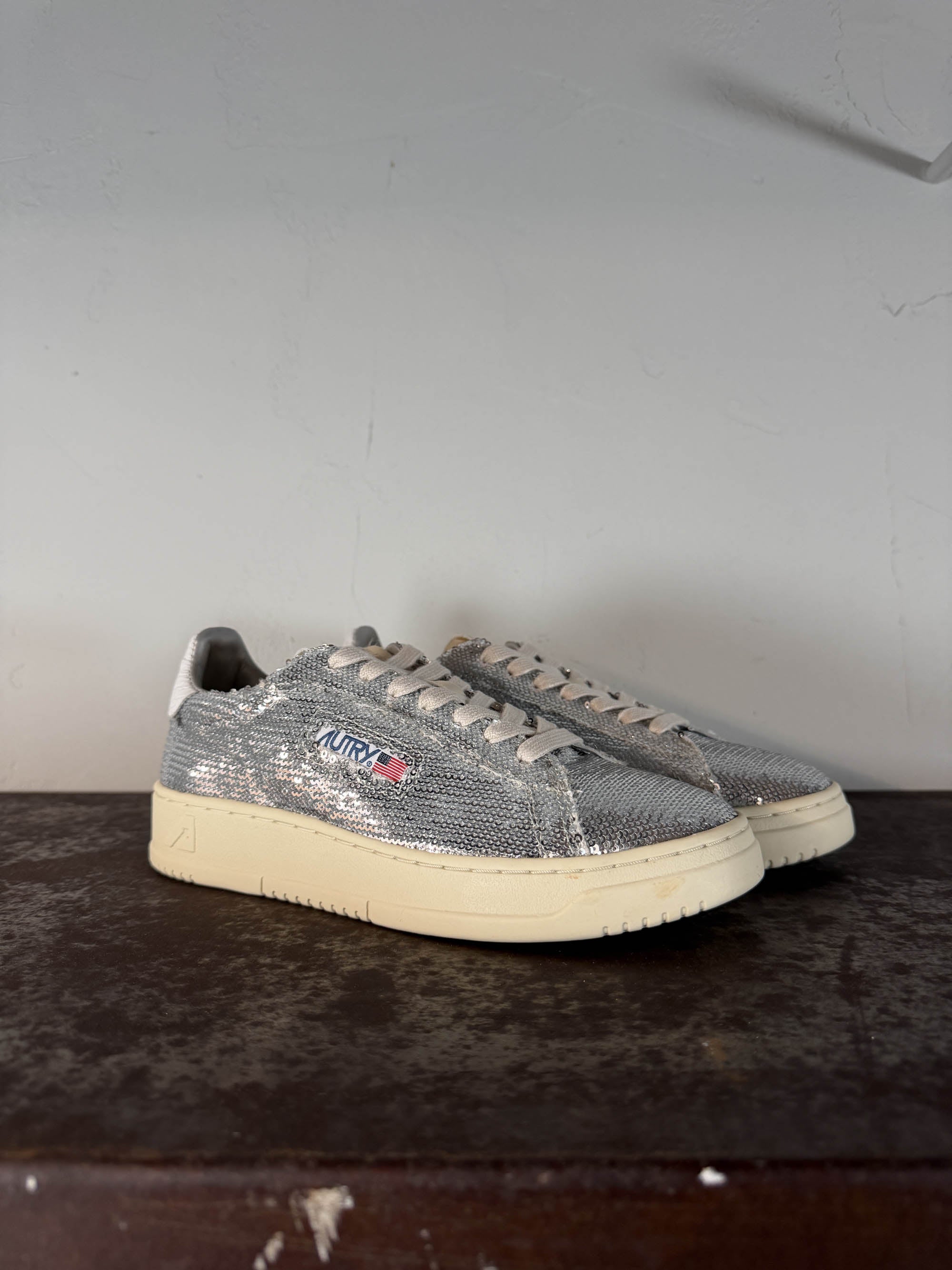 Autry sneakers ADLW TI05 sparkling argento bianco