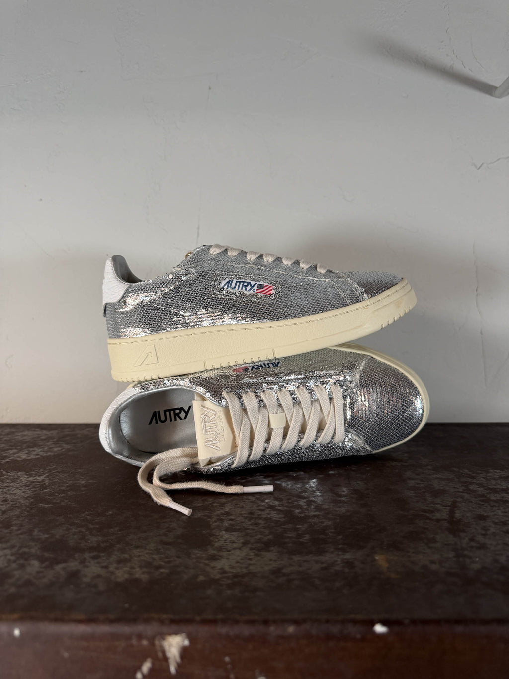 Autry sneakers ADLW TI05 sparkling argento bianco