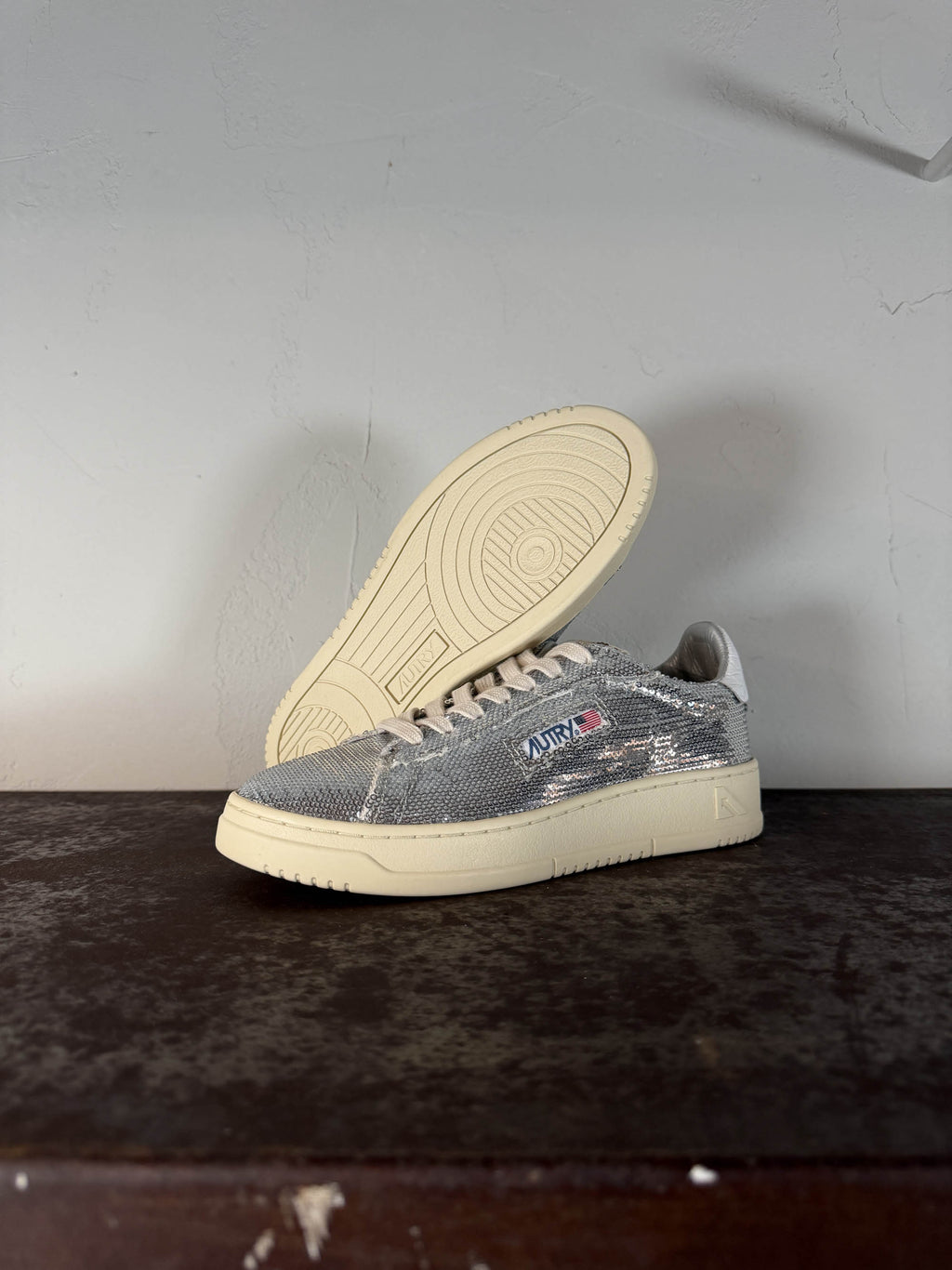 Autry sneakers ADLW TI05 sparkling argento bianco