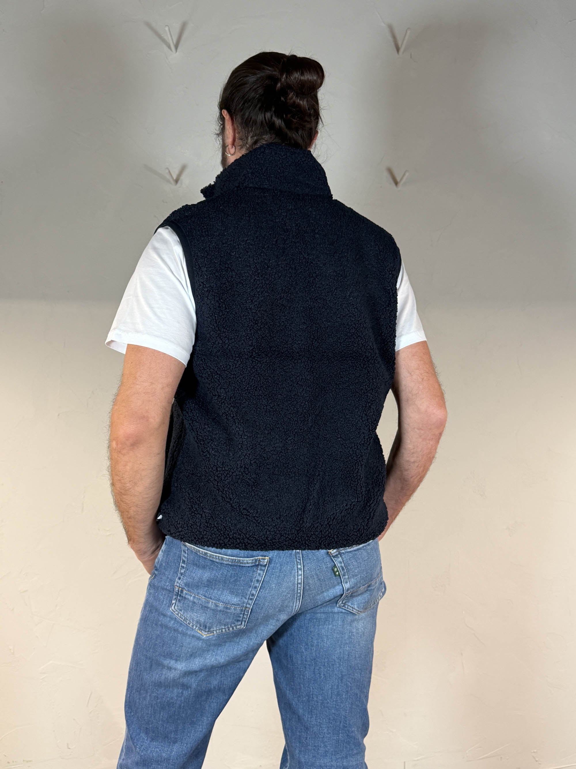 K-way smanicato Yannick sherpa reversibile blue depht