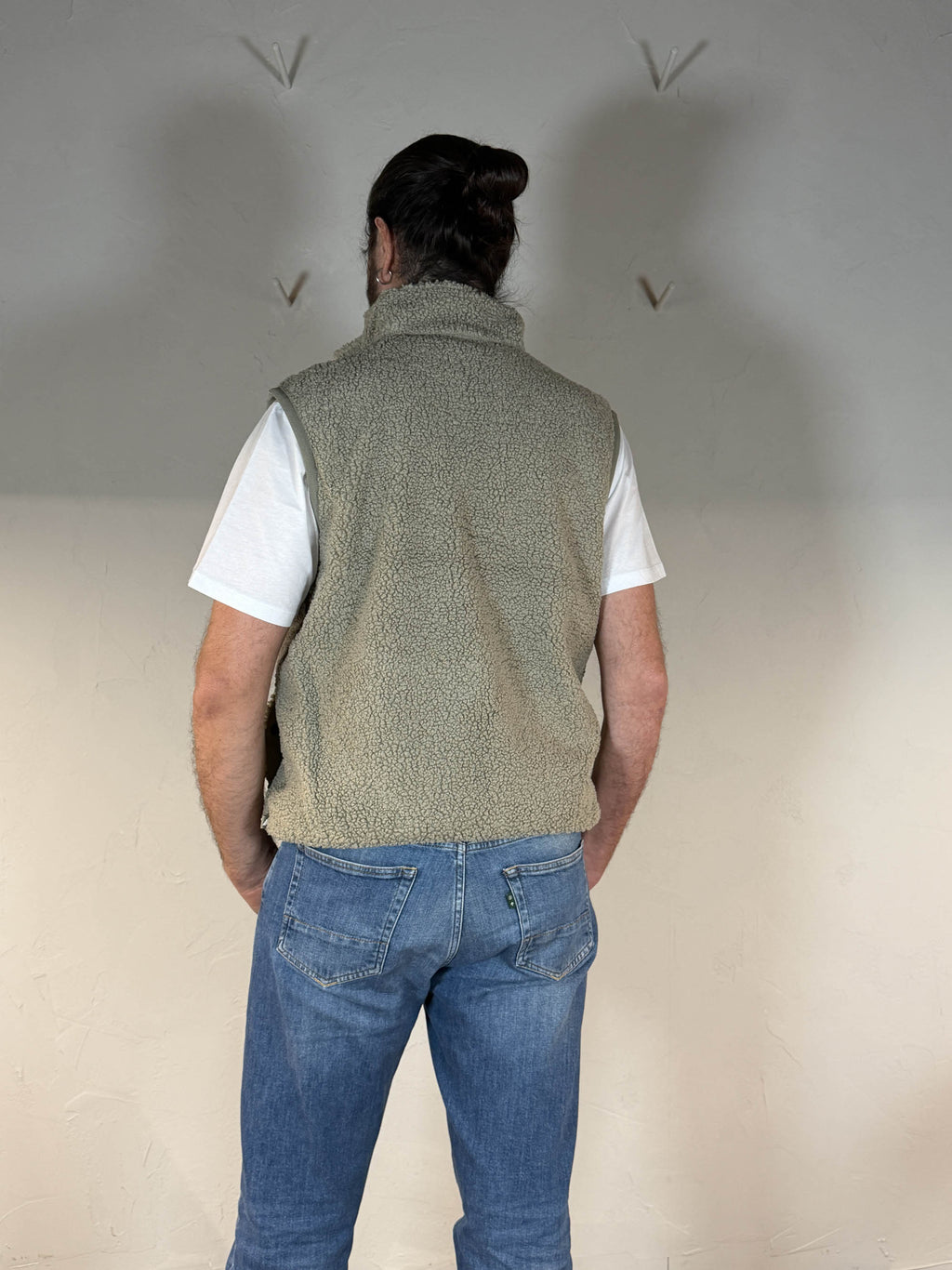 K-way smanicato Yannick sherpa reversibile green oak