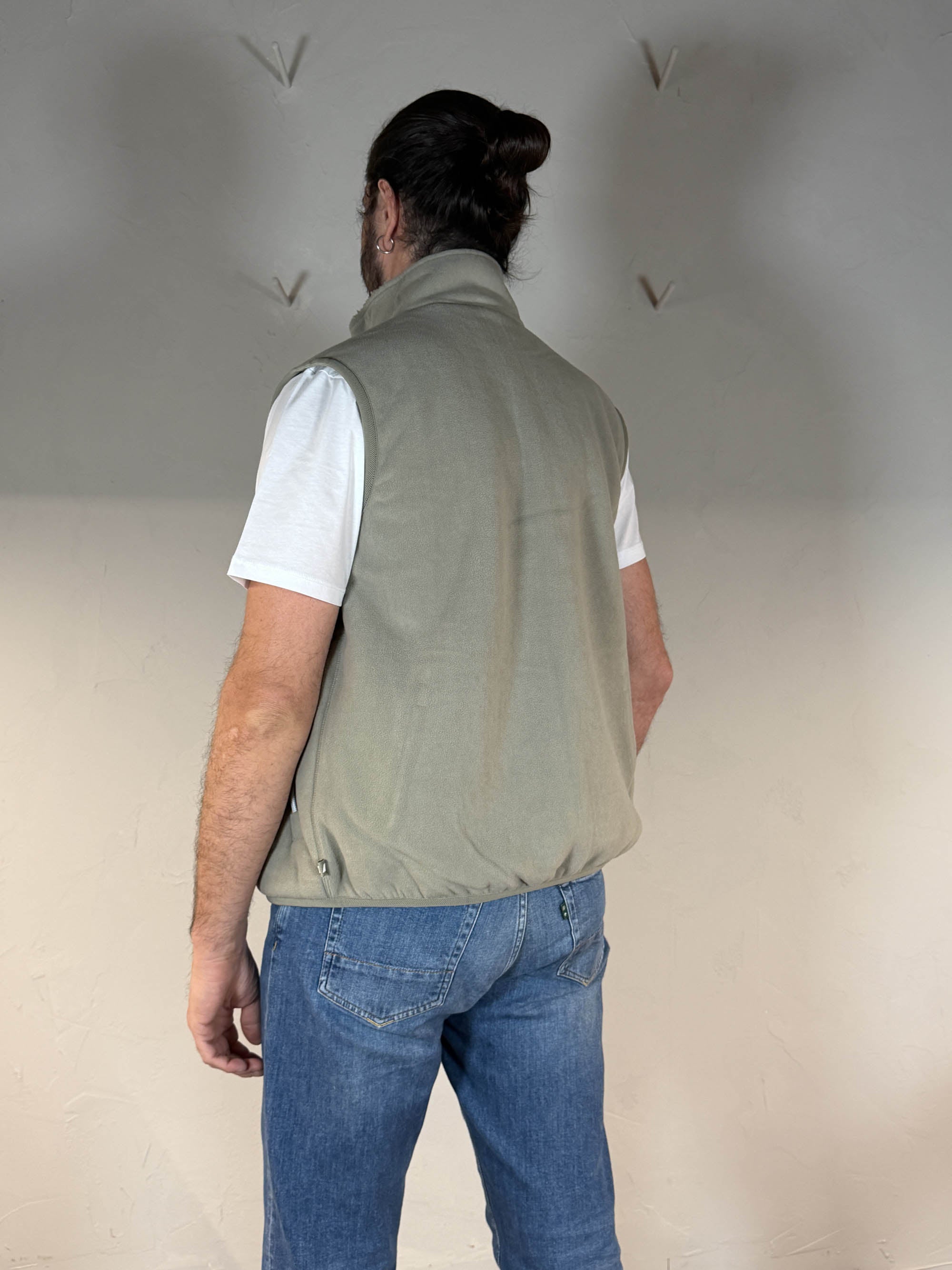 K-way smanicato Yannick sherpa reversibile green oak