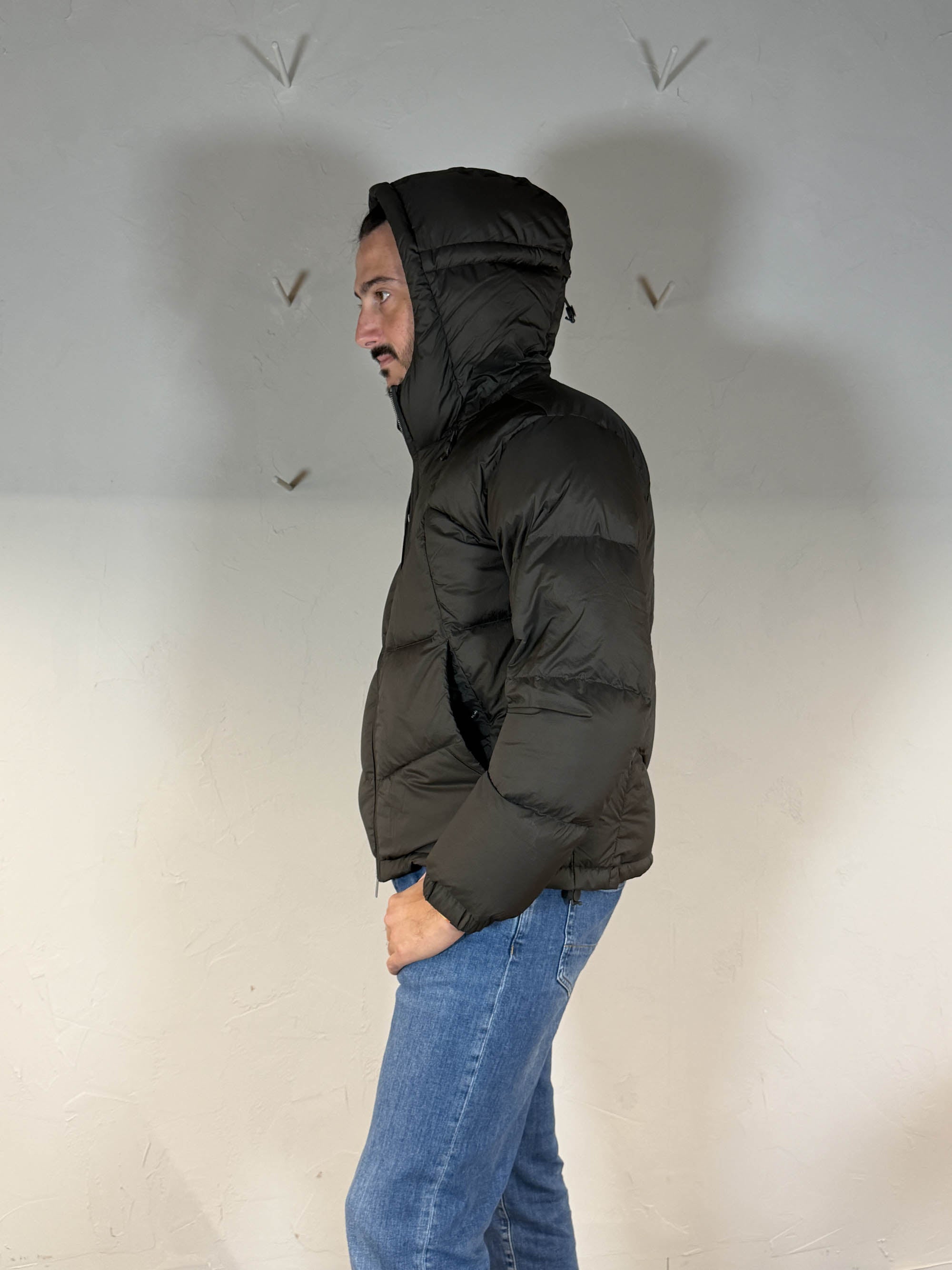 K-way piumino quill thermo light ripstop black olive