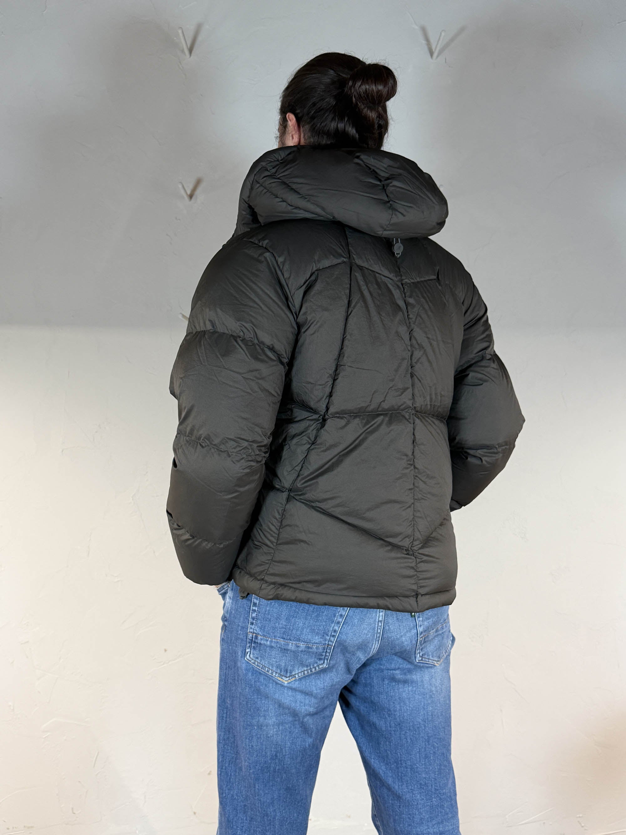 K-way piumino quill thermo light ripstop black olive