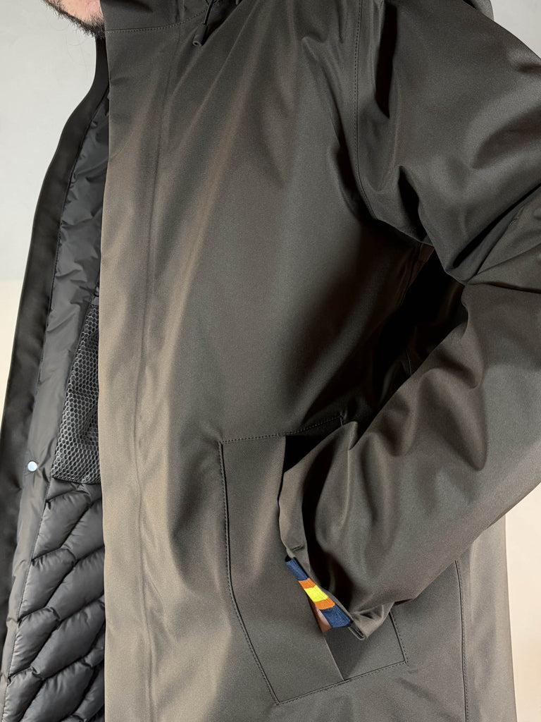 K-way Thomal Bonded padded black olive combo