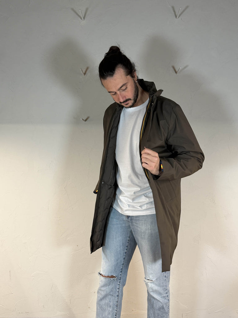 K-way Thomal Bonded padded black olive combo