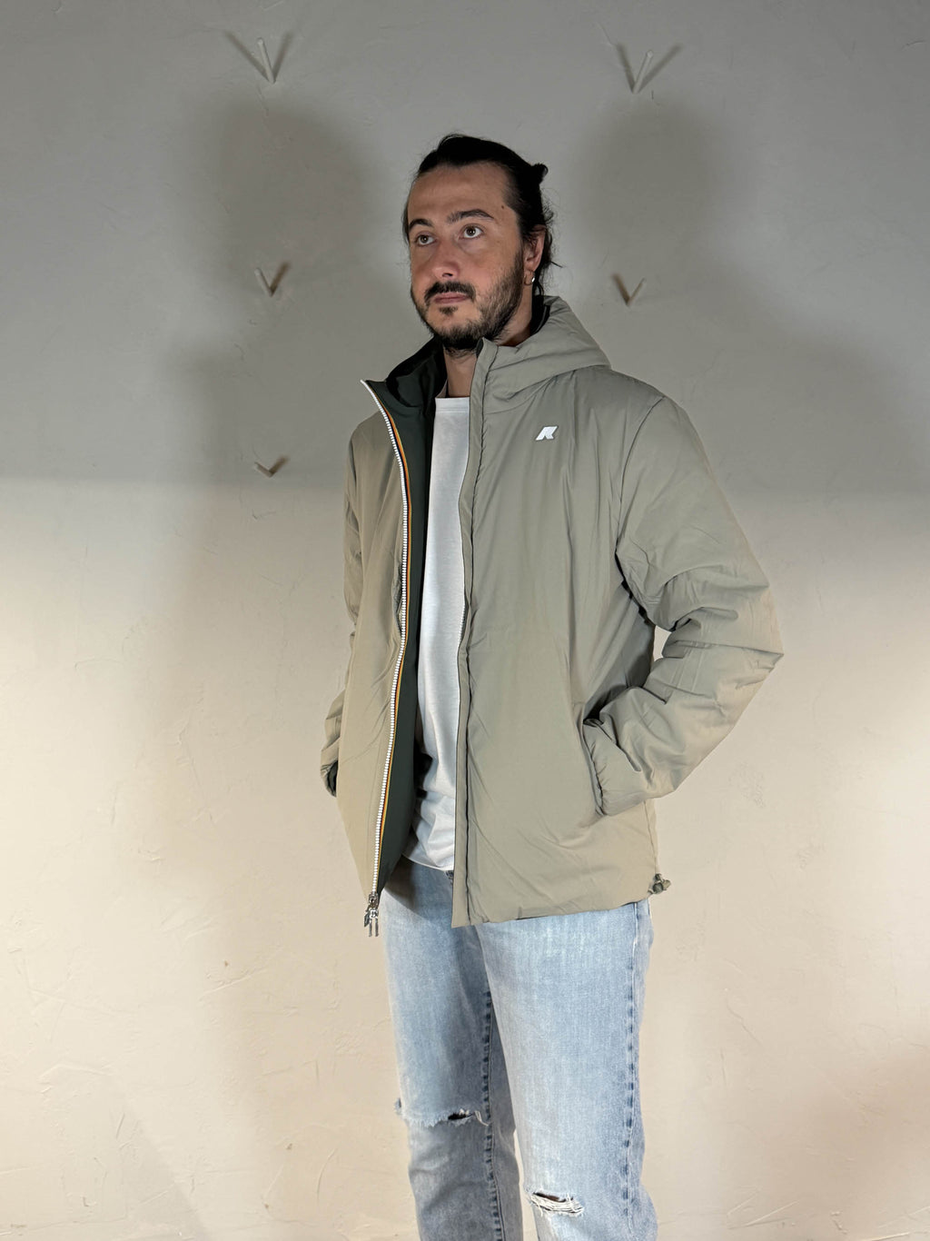 K-way Jack st warm double reversibile green