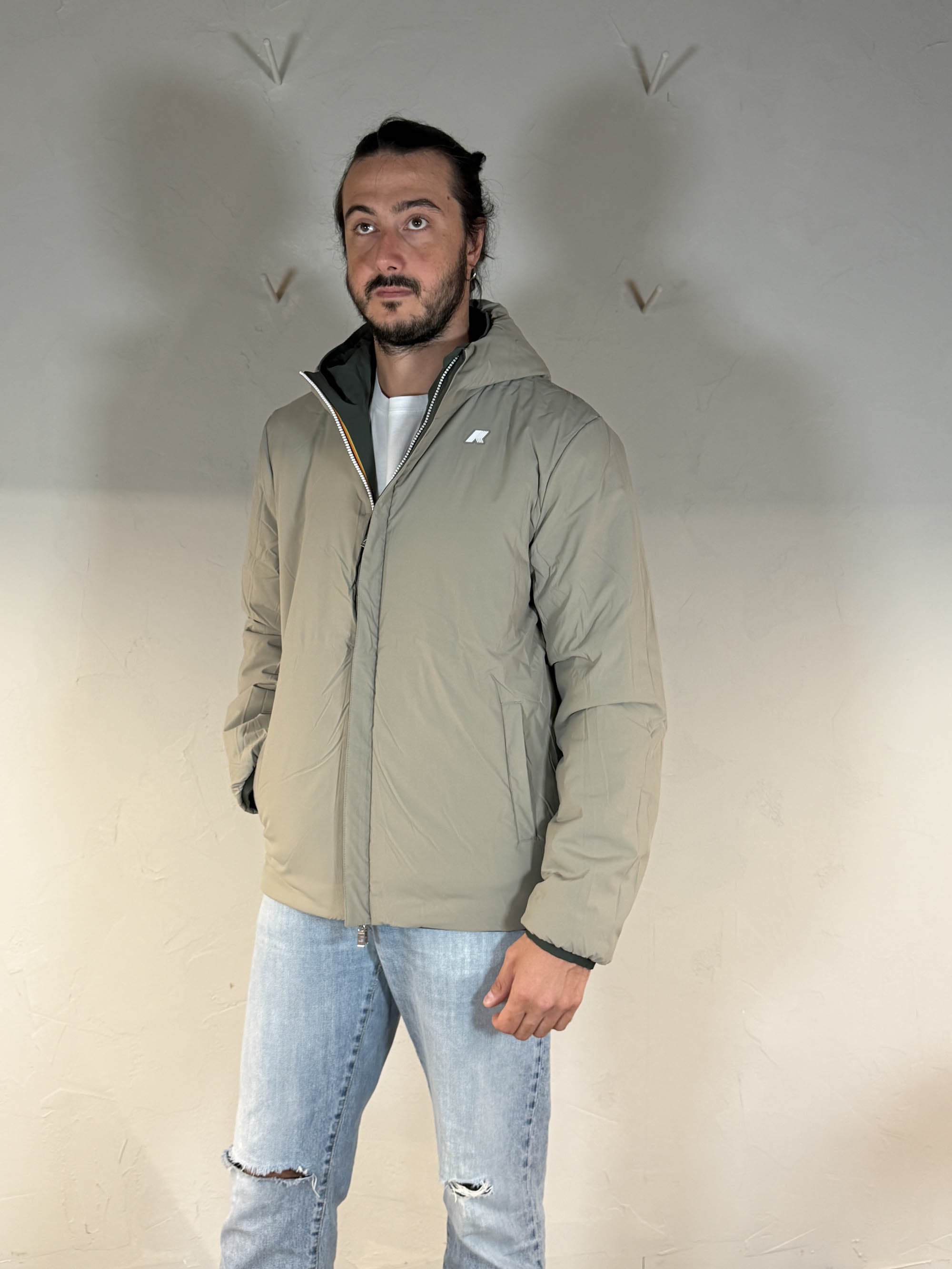 K-way Jack st warm double reversibile green