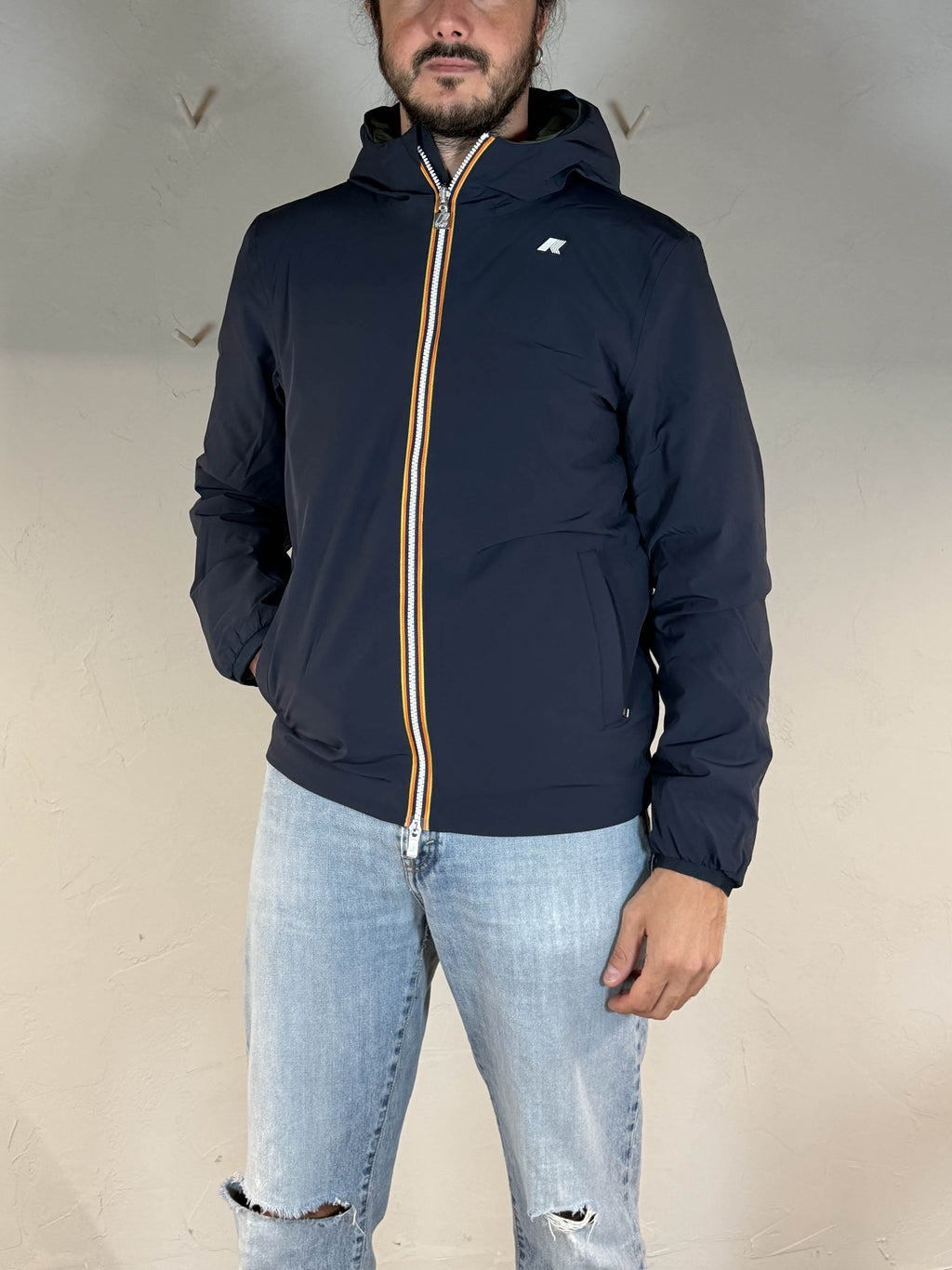 K-way Jack st warm double reversibile blue depht