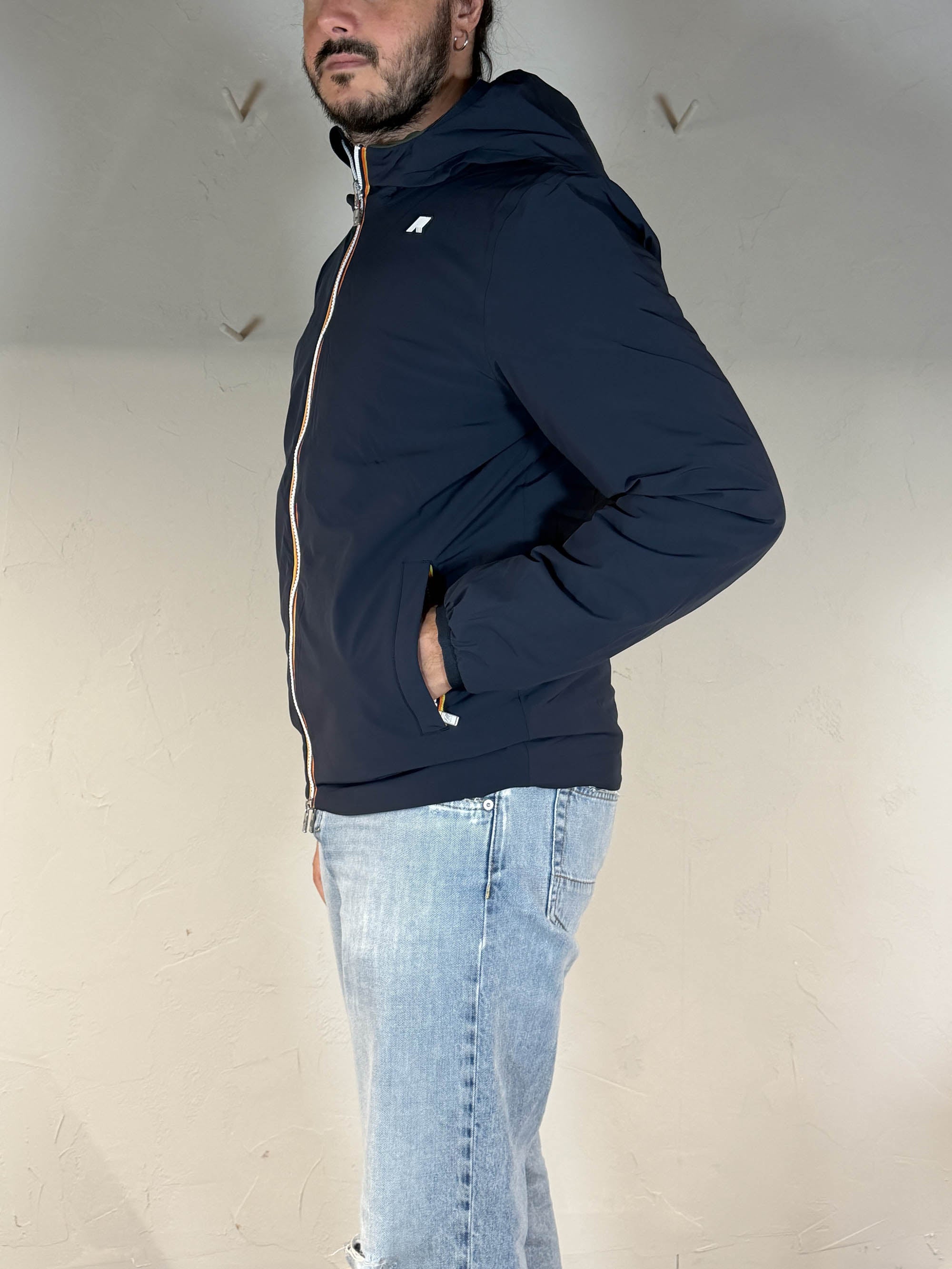 K-way Jack st warm double reversibile blue depht