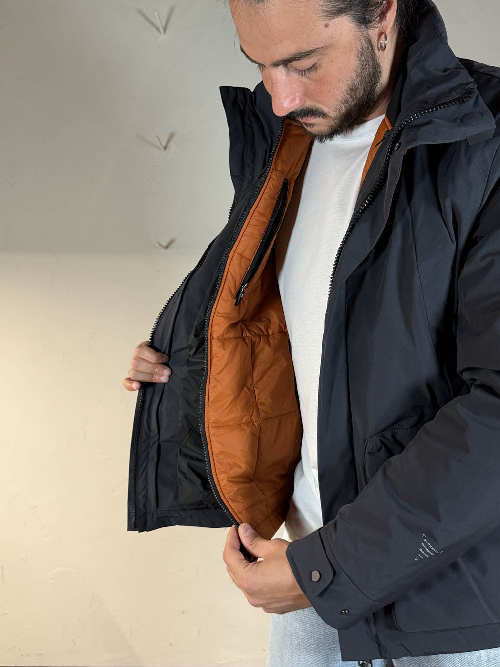 Krakatau giacca Elmag tre in uno dark grey