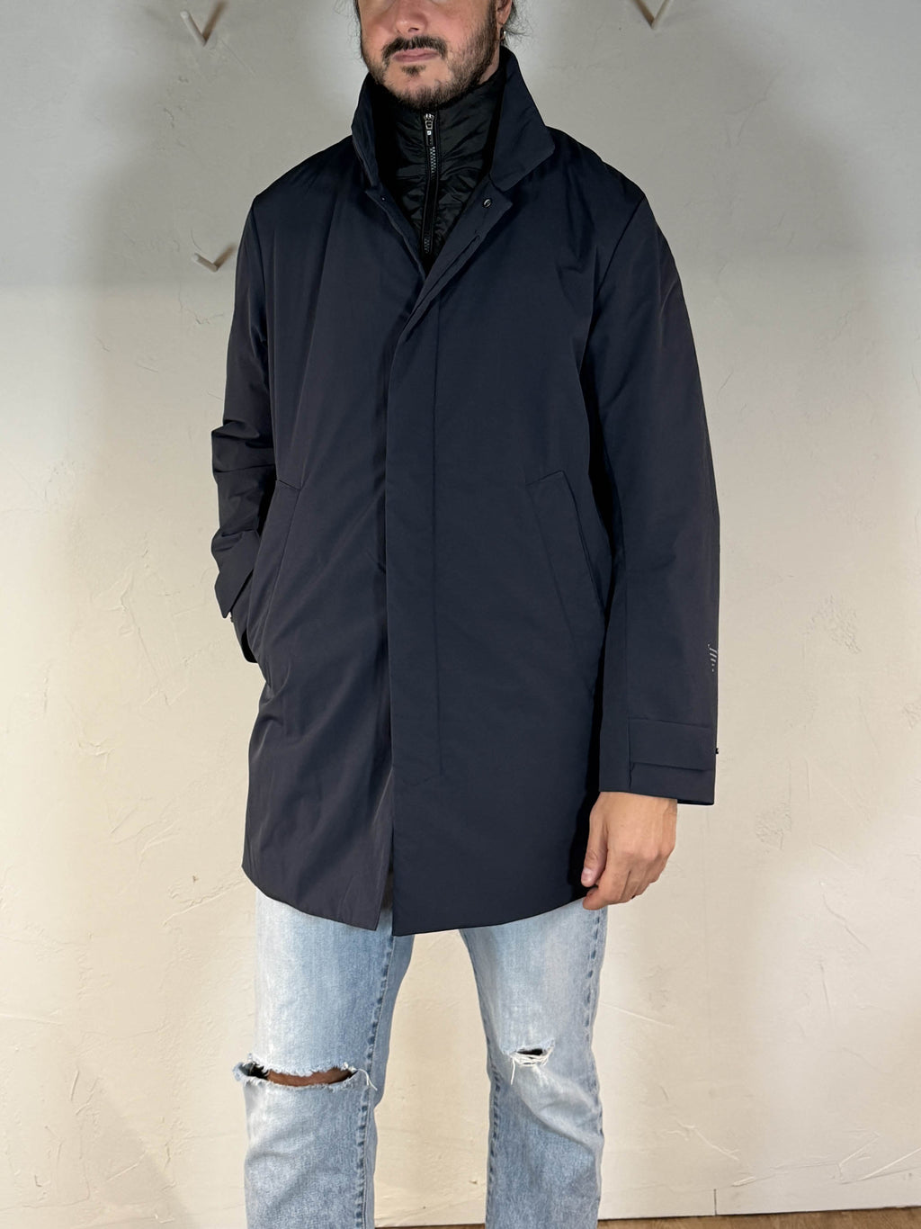 Krakatau parka Bleriot Trench coat dark night