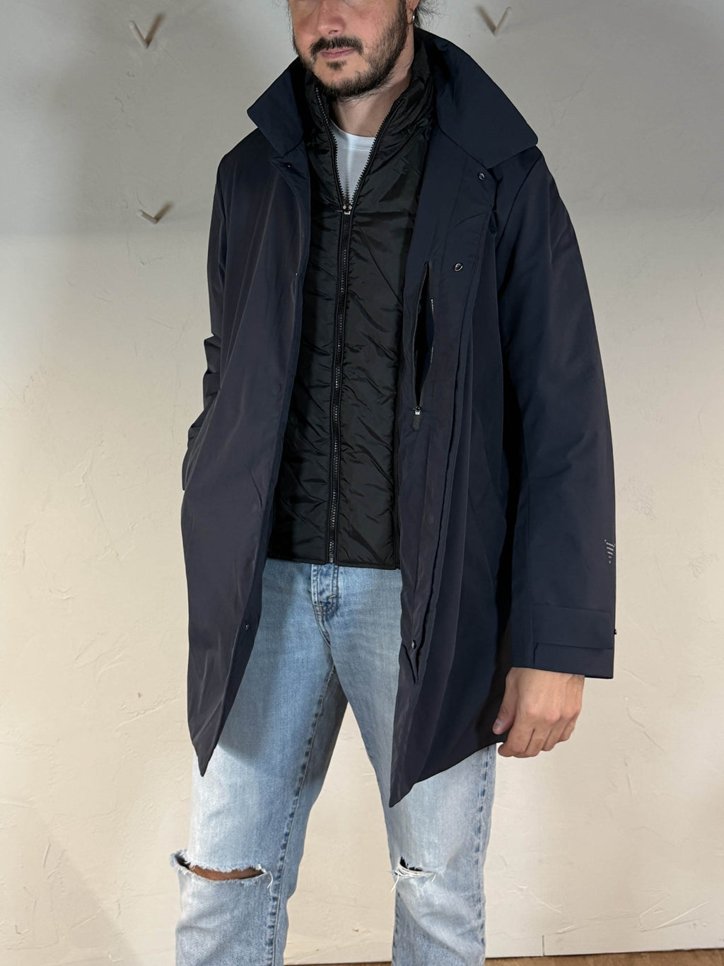 Krakatau parka Bleriot Trench coat dark night