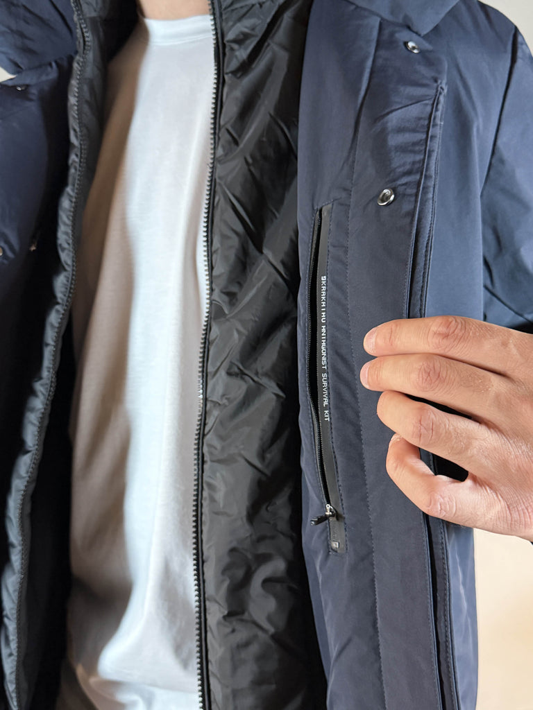 Krakatau parka Bleriot Trench coat dark night