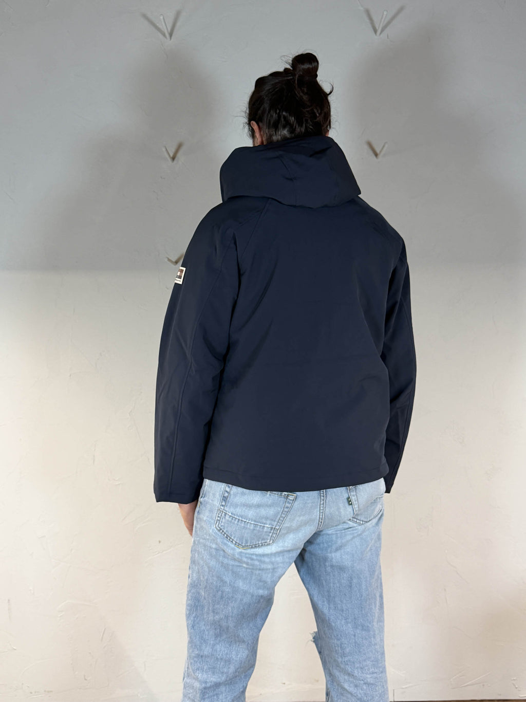 Softshell mid parka navy