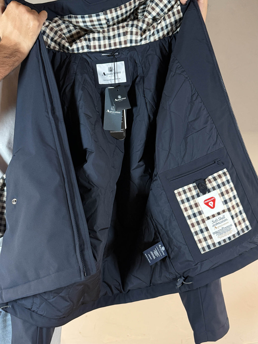 Softshell mid parka navy