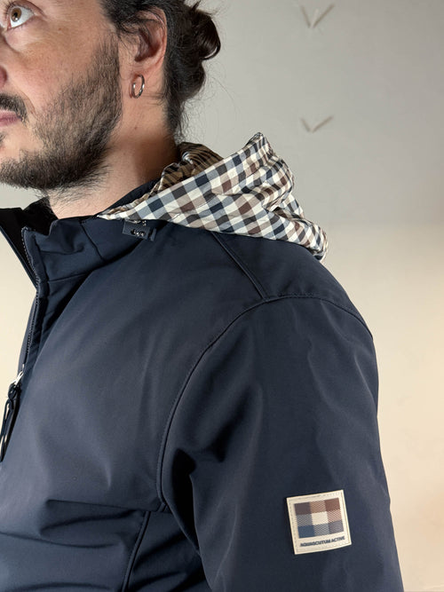 Aquascutum softshell mid jacket navy