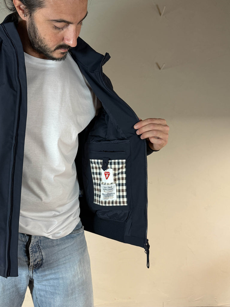 Aquascutum softshell mid jacket navy