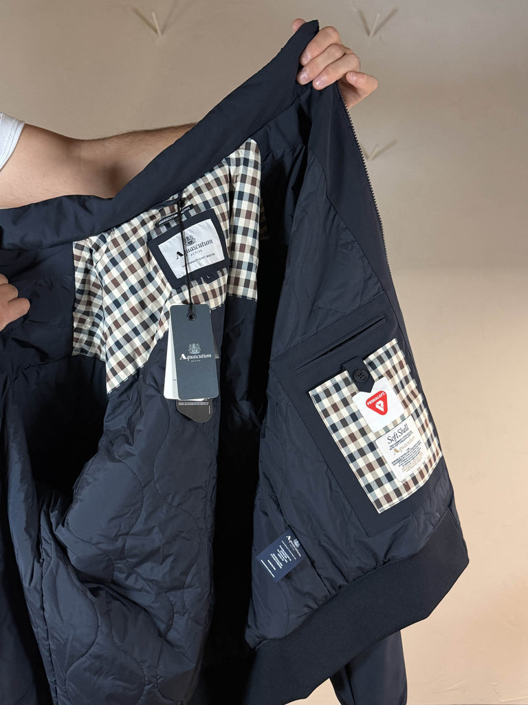 Aquascutum softshell mid jacket navy