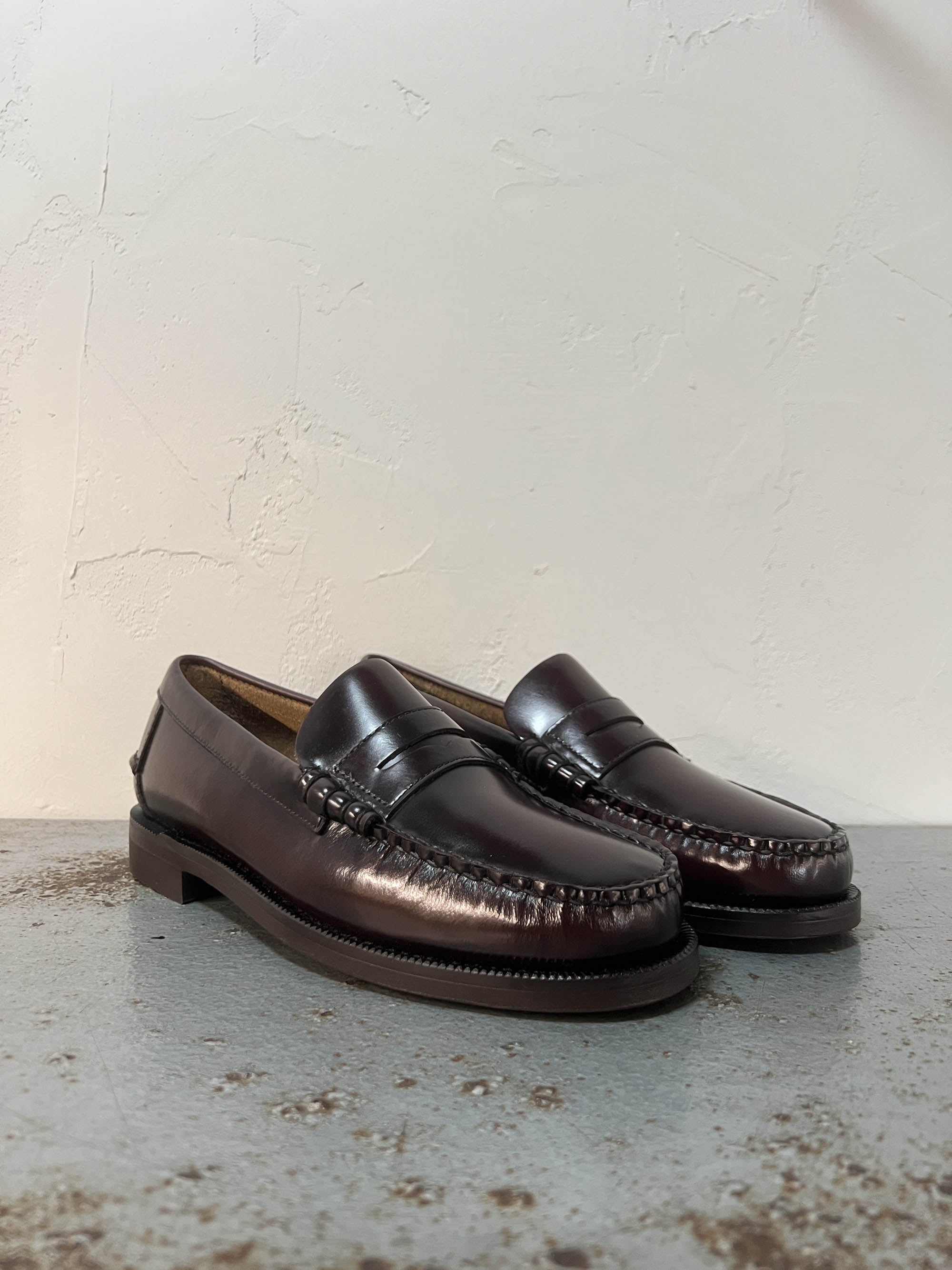 Sebago Classic Dan mocassini slip on brown burgundy