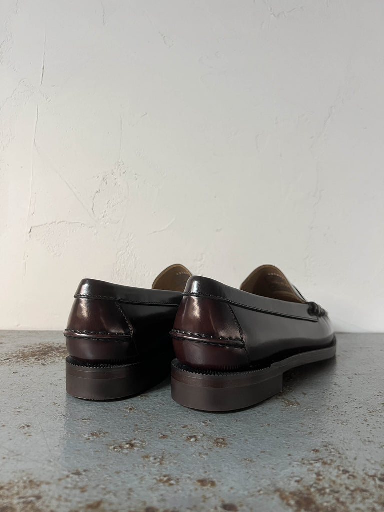 Sebago Classic Dan mocassini slip on brown burgundy