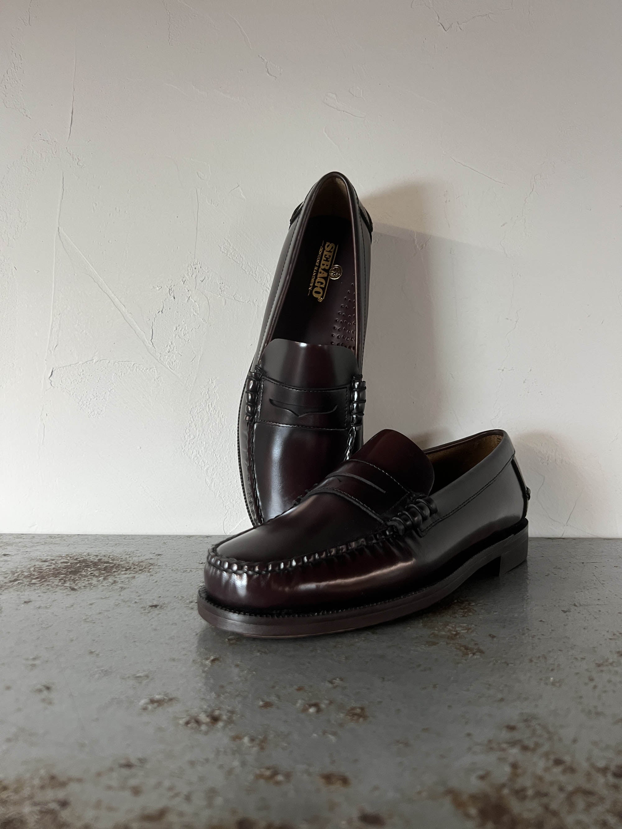 Sebago Classic Dan mocassini slip on brown burgundy