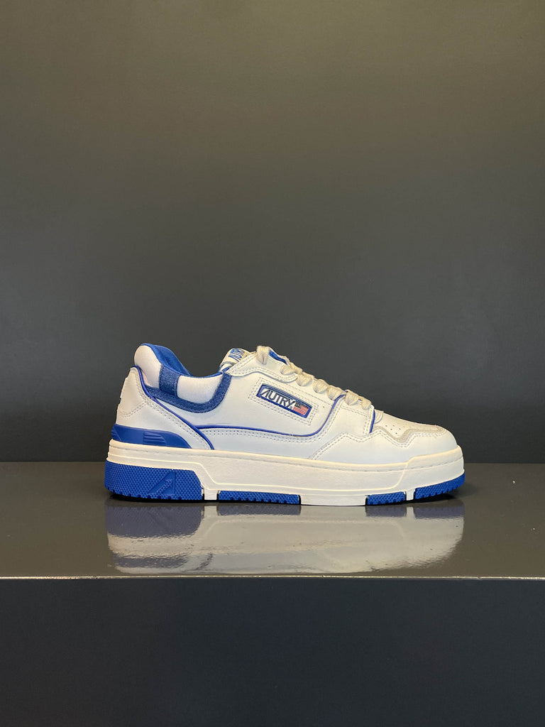 CLC Sneakers in pelle bianca e blu numero 40