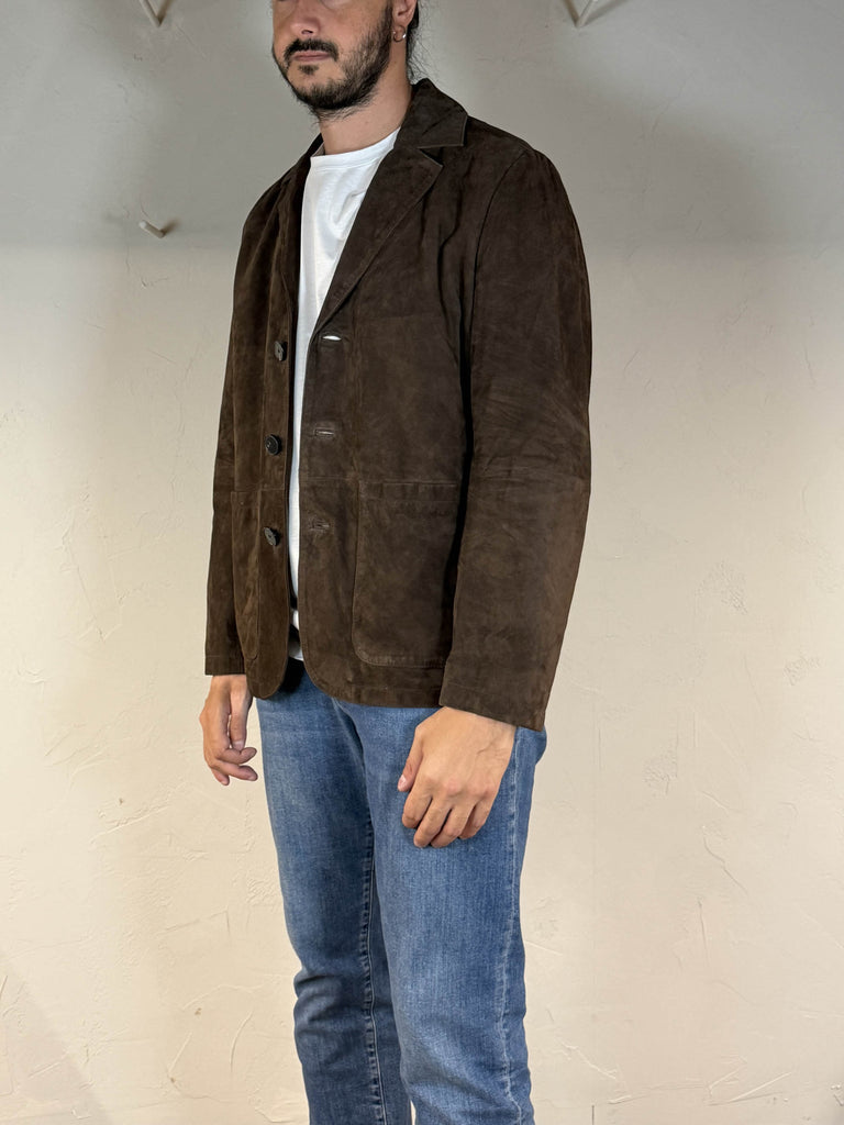 Amaranto Giacca in pelle scamosciata marrone