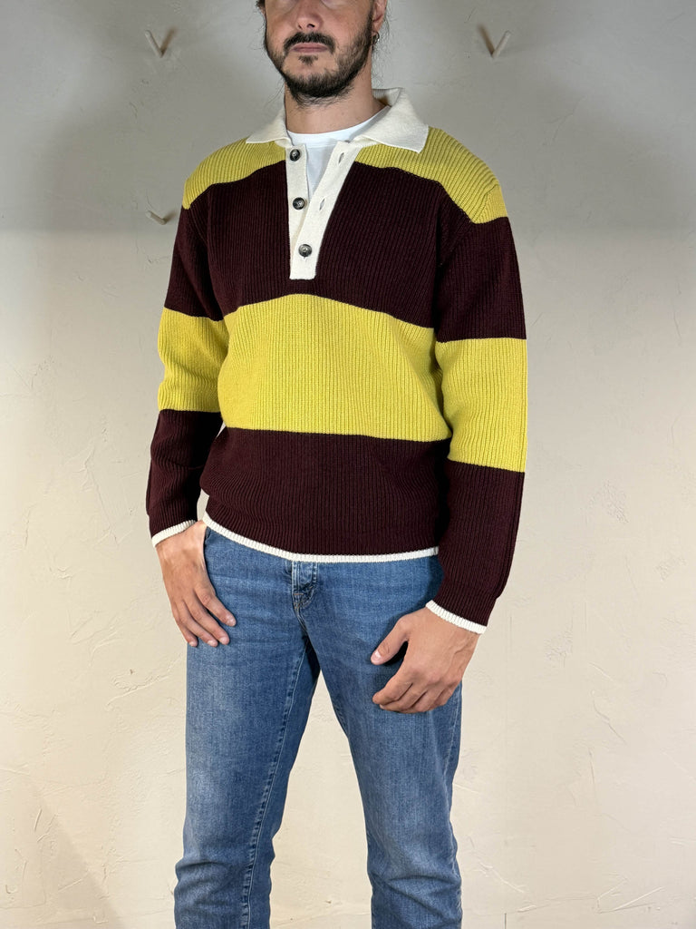 Amaranto maglia polo in lana cashmere