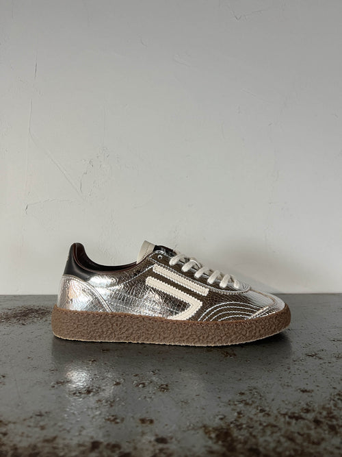 Puraai Sneaekers XS donna cracked argento