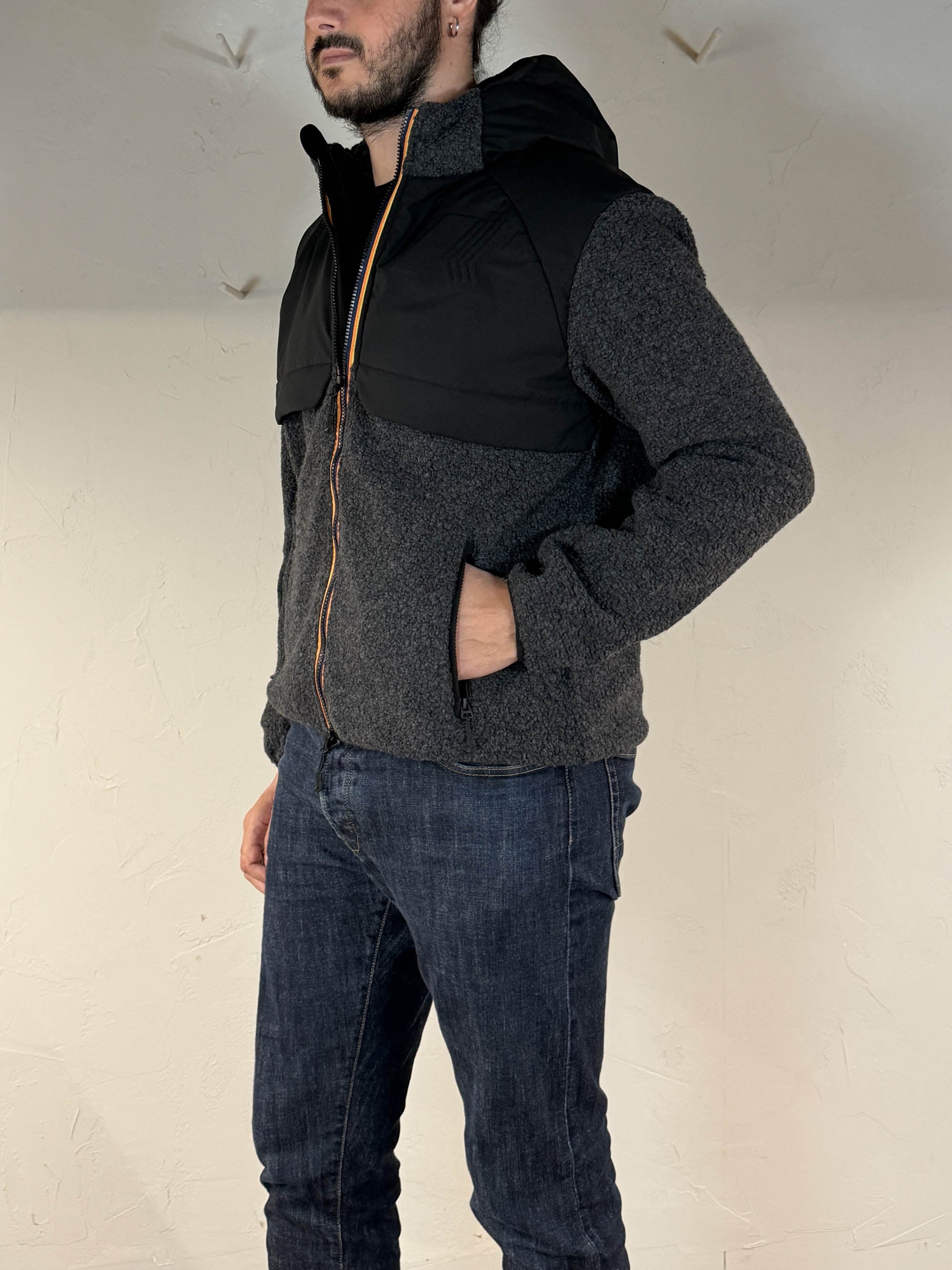 K-way felpa sherpa Bauges W Polar black